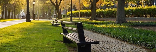 A calm lake with mountains in the distance